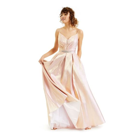 b darlin pink prom dress B Darlin | Dresses | B Darlin Womens Pink Gown Spaghetti Strap Fulllength Prom  Dress Juniors 9